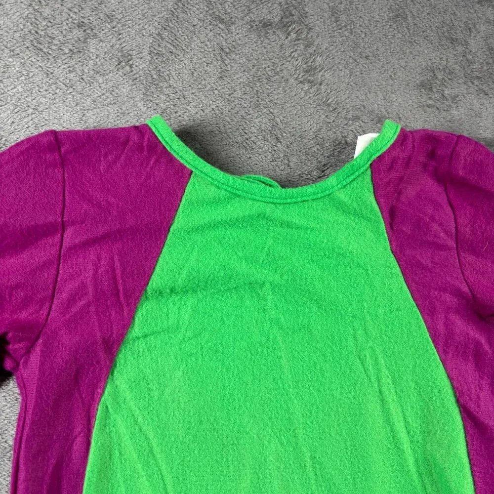 Vintage 1997 Barney the Dinosaur Kid Costume Jumpsuit Dress Up Pretend 2-4 G214